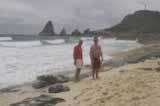 Peter and Juergen at the Beach at Pointe des Chateaux